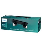 Philips Runner LED Spot Metal Sort | Egnet til 2x GU10