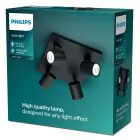 Philips Runner LED Spot Metal Sort | Egnet til 4x GU10